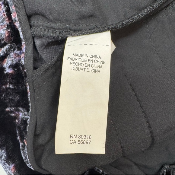 LUCKY BRAND Crushed Velvet Pants Dark Purple &Cropped Women’s Size 6 Whimsigoth - Picture 12 of 16